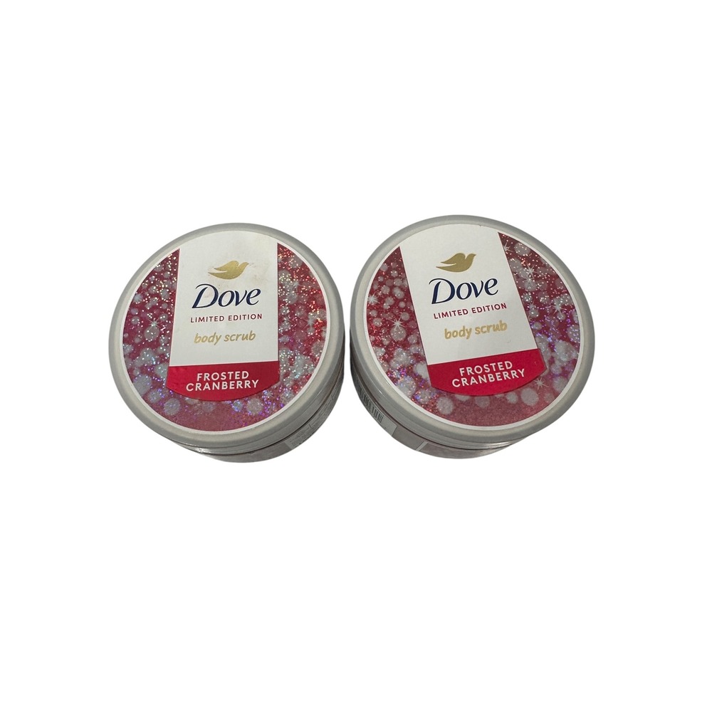 Dove Frosted Cranberry Body Scrub Limited Edition Set‎ of 2 New